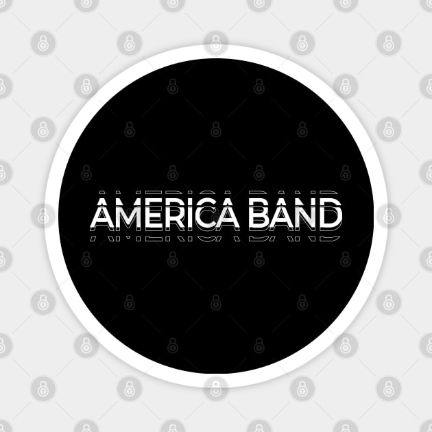 America Band Kinetic Typography Magnet by SGA